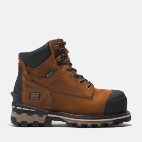Botas de trabalho Boondock de 6-Inch com biqueira composta para mulher – Castanho