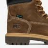 Botas de trabalho femininas com biqueira de aço de fixação direta – Castanho café