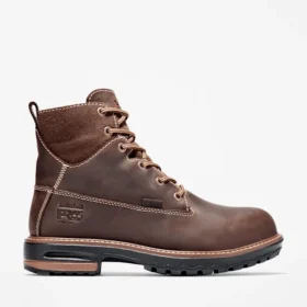 Botas de trabalho femininas Hightower de 15 cm com biqueira em liga – Castanho café