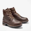 Botas de trabalho femininas Hightower de 15 cm com biqueira em liga – Castanho café