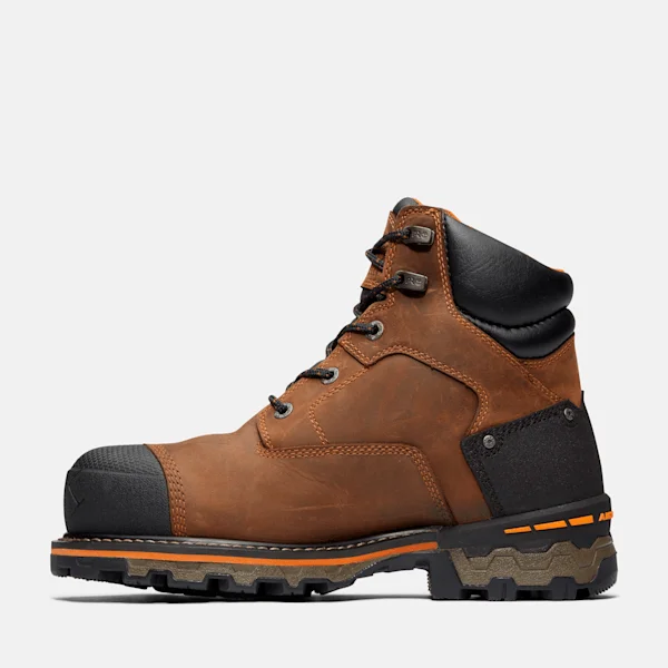 Botas de trabalho impermeáveis Boondock de 15 cm com biqueira de proteção para homem – Castanho Botas de trabalho impermeáveis Boondock de 15 cm com biqueira de proteção para homem – Castanho