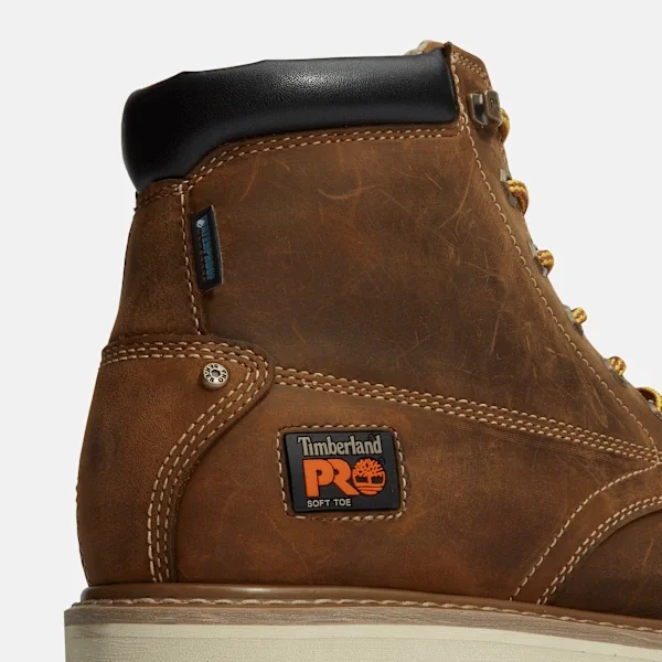 Botas de trabalho impermeáveis Gridworks de 15 cm para homem – Castanho dourado Botas de trabalho impermeáveis Gridworks de 15 cm para homem – Castanho dourado