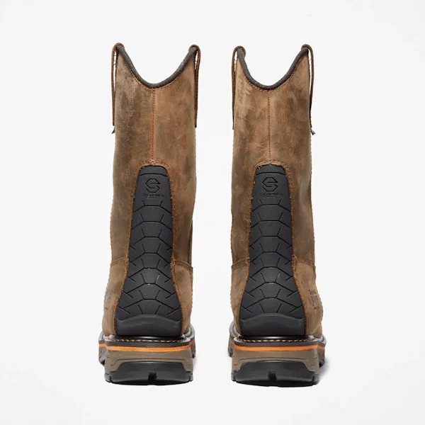 Botas de trabalho True Grit Pull-On com biqueira de proteção para homem – Castanho café Botas de trabalho True Grit Pull-On com biqueira de proteção para homem – Castanho café