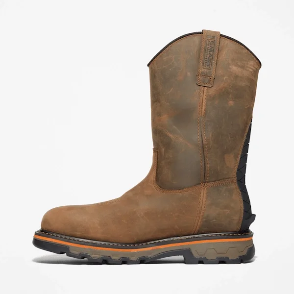 Botas de trabalho True Grit Pull-On com biqueira de proteção para homem – Castanho café Botas de trabalho True Grit Pull-On com biqueira de proteção para homem – Castanho café
