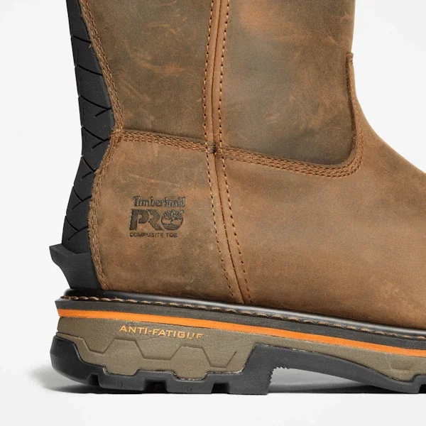Botas de trabalho True Grit Pull-On com biqueira de proteção para homem – Castanho café Botas de trabalho True Grit Pull-On com biqueira de proteção para homem – Castanho café