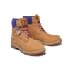 Botas Heritage com sola de copo de 15 cm “Nubuck Trigo com Roxo”