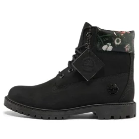 Botas Heritage Cupsole “Nubuck Preto com Floral”