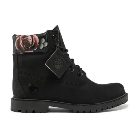 Botas Heritage Cupsole “Nubuck Preto com Floral”