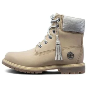 Botas Heritage de 15 cm em couro impermeável “Nubuck rosa claro”