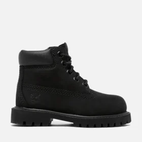Botas impermeáveis de 15 cm para crianças – Nubuck preto