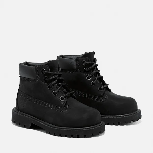 Botas impermeáveis de 15 cm para crianças – Nubuck preto Botas impermeáveis de 15 cm para crianças – Nubuck preto