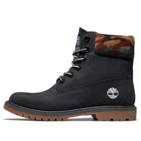 Botas impermeáveis Heritage de 15 cm “Nubuck preto com camuflagem” Botas impermeáveis Heritage de 15 cm “Nubuck preto com camuflagem”