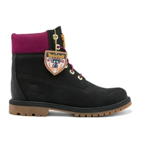 Botas impermeáveis Heritage de 15 cm “Nubuck preto com rosa” Botas impermeáveis Heritage de 15 cm “Nubuck preto com rosa”