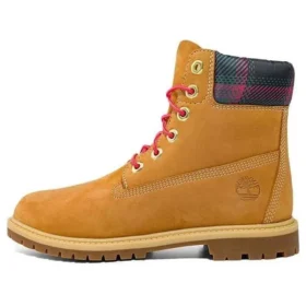 Botas impermeáveis Heritage de 15 cm “Nubuck Trigo com Xadrez Rosa e Azul-petróleo” Botas impermeáveis Heritage de 15 cm “Nubuck Trigo com Xadrez Rosa e Azul-petróleo”
