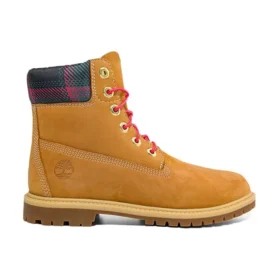 Botas impermeáveis Heritage de 15 cm “Nubuck Trigo com Xadrez Rosa e Azul-petróleo” Botas impermeáveis Heritage de 15 cm “Nubuck Trigo com Xadrez Rosa e Azul-petróleo”