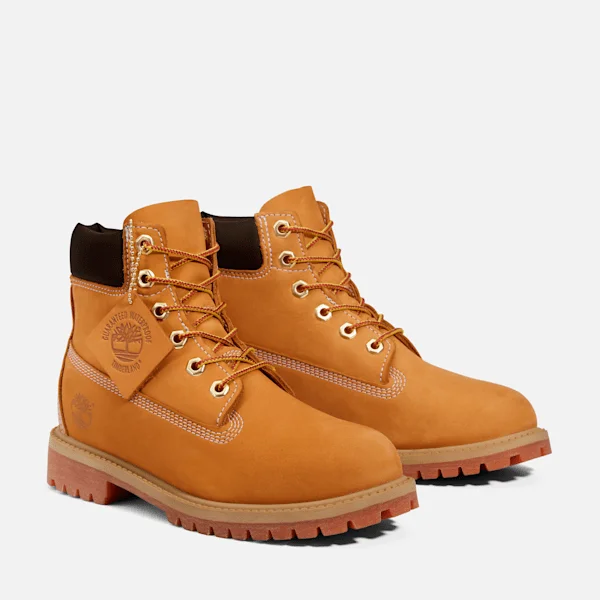 Botas impermeáveis Timberland® 6-Inch Premium de 15 cm para jovens – Trigo Botas impermeáveis Timberland® 6-Inch Premium de 15 cm para jovens – Trigo