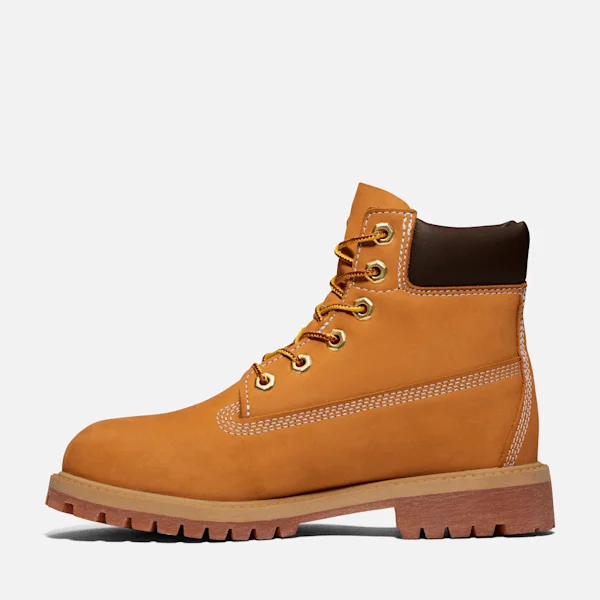 Botas impermeáveis Timberland® 6-Inch Premium de 15 cm para jovens – Trigo Botas impermeáveis Timberland® 6-Inch Premium de 15 cm para jovens – Trigo