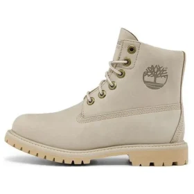 Botas Paninara sem gola, 15 cm de largura, impermeáveis “Nubuck cinzento claro”