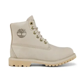 Botas Paninara sem gola, 15 cm de largura, impermeáveis “Nubuck cinzento claro”