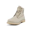Botas Paninara sem gola, 15 cm de largura, impermeáveis “Nubuck cinzento claro”