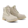 Botas Paninara sem gola, 15 cm de largura, impermeáveis “Nubuck cinzento claro”