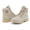 Botas Paninara sem gola, 15 cm de largura, impermeáveis “Nubuck cinzento claro”