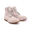 Botas Roll Top de Corte Largo Basic “Rosa Claro com Estampado Xadrez”