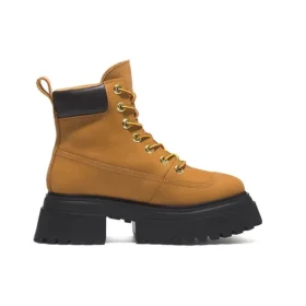 Botas Sky de 15 cm com atacadores “Nubuck Trigo”
