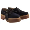 Calçado de barco com plataforma C.F. STEAD Indigo Suede Stone Street “Camurça azul escura”