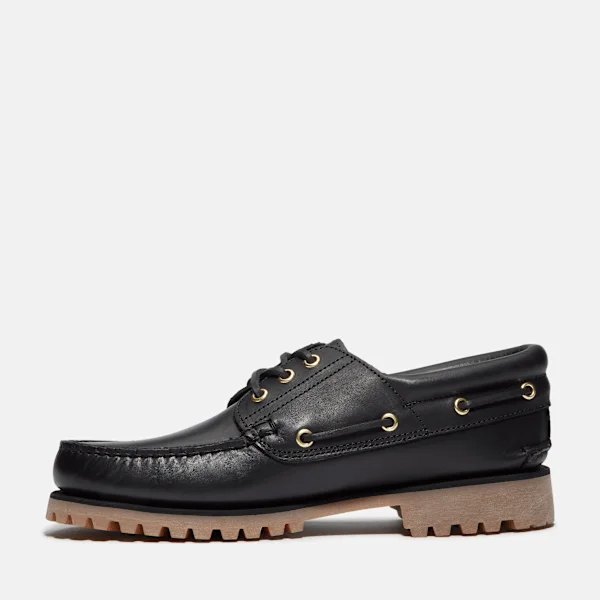 Calçado de barco Timberland® Authentic 3-Eye Lug para homem, cosido à mão Calçado de barco Timberland® Authentic 3-Eye Lug para homem, cosido à mão