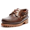 Calçado de barco Timberland® Authentic 3-Eye Lug para homem, cosido à mão Calçado de barco Timberland® Authentic 3-Eye Lug para homem, cosido à mão