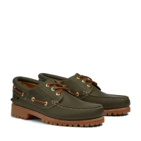 Calçado de barco Timberland x Aim Leon Dore com três ilhós e sola com relevo, cosido à mão “Grape Leaf”