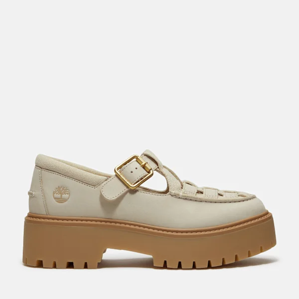 Calçado de plataforma com fivela Stone Street para mulher Calçado de plataforma com fivela Stone Street para mulher