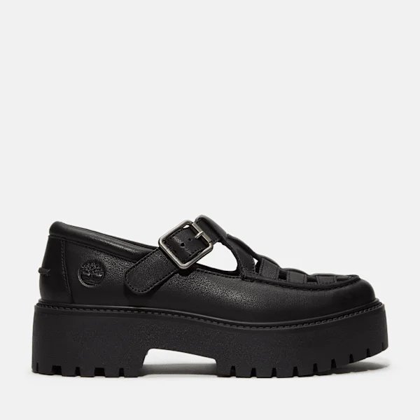 Calçado de plataforma com fivela Stone Street para mulher Calçado de plataforma com fivela Stone Street para mulher