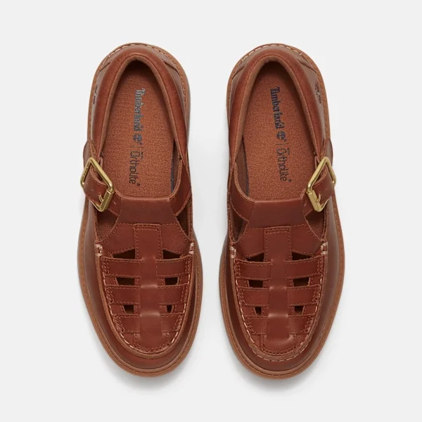 Calçado de plataforma com fivela Stone Street para mulher Calçado de plataforma com fivela Stone Street para mulher