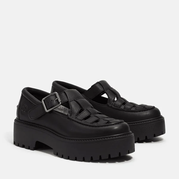 Calçado de plataforma com fivela Stone Street para mulher Calçado de plataforma com fivela Stone Street para mulher