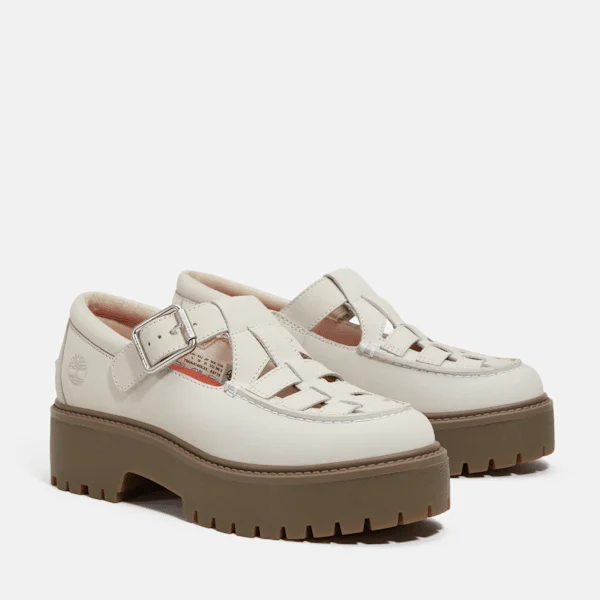 Calçado de plataforma com fivela Stone Street para mulher Calçado de plataforma com fivela Stone Street para mulher