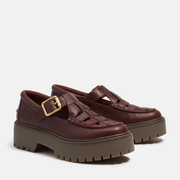 Calçado de plataforma com fivela Stone Street para mulher Calçado de plataforma com fivela Stone Street para mulher