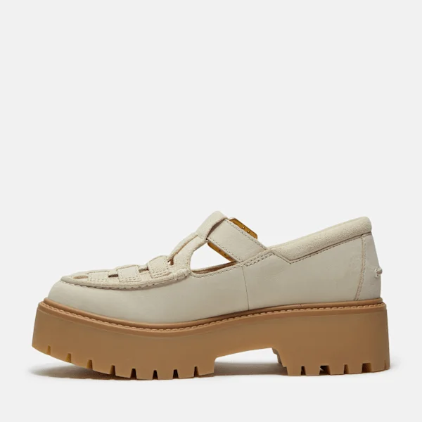 Calçado de plataforma com fivela Stone Street para mulher Calçado de plataforma com fivela Stone Street para mulher