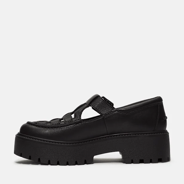Calçado de plataforma com fivela Stone Street para mulher Calçado de plataforma com fivela Stone Street para mulher