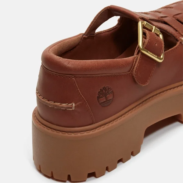 Calçado de plataforma com fivela Stone Street para mulher Calçado de plataforma com fivela Stone Street para mulher