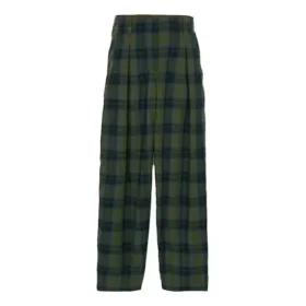 Calças com Estampado Xadrez “Verde-Oliva Azul”