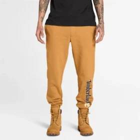 Calças de fato de treino com logótipo linear para homem – Trigo Botas