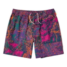 Calções de tecido estampado “Rosa Multicolorido”