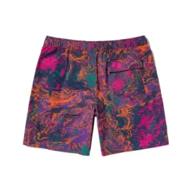Calções de tecido estampado “Rosa Multicolorido”