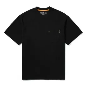 Camisa de calções de manga curta com gola redonda Timberland, padrão amarelo, preta