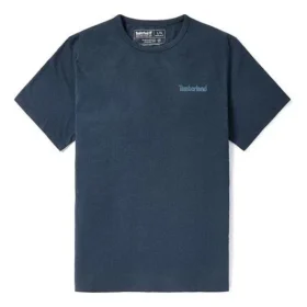 Camisa de manga curta com gola redonda Timberland com estampado, azul