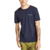 Camisa de manga curta com gola redonda Timberland com estampado, azul