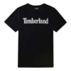 Camisa desportiva casual Timberland com gola redonda e estampado, calções, preto