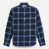 Camisas de flanela xadrez de peso médio para homem